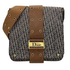 DIOR/ChristianDior Street Chic, Trotter - Navy Cream Brown Jacquard Leather